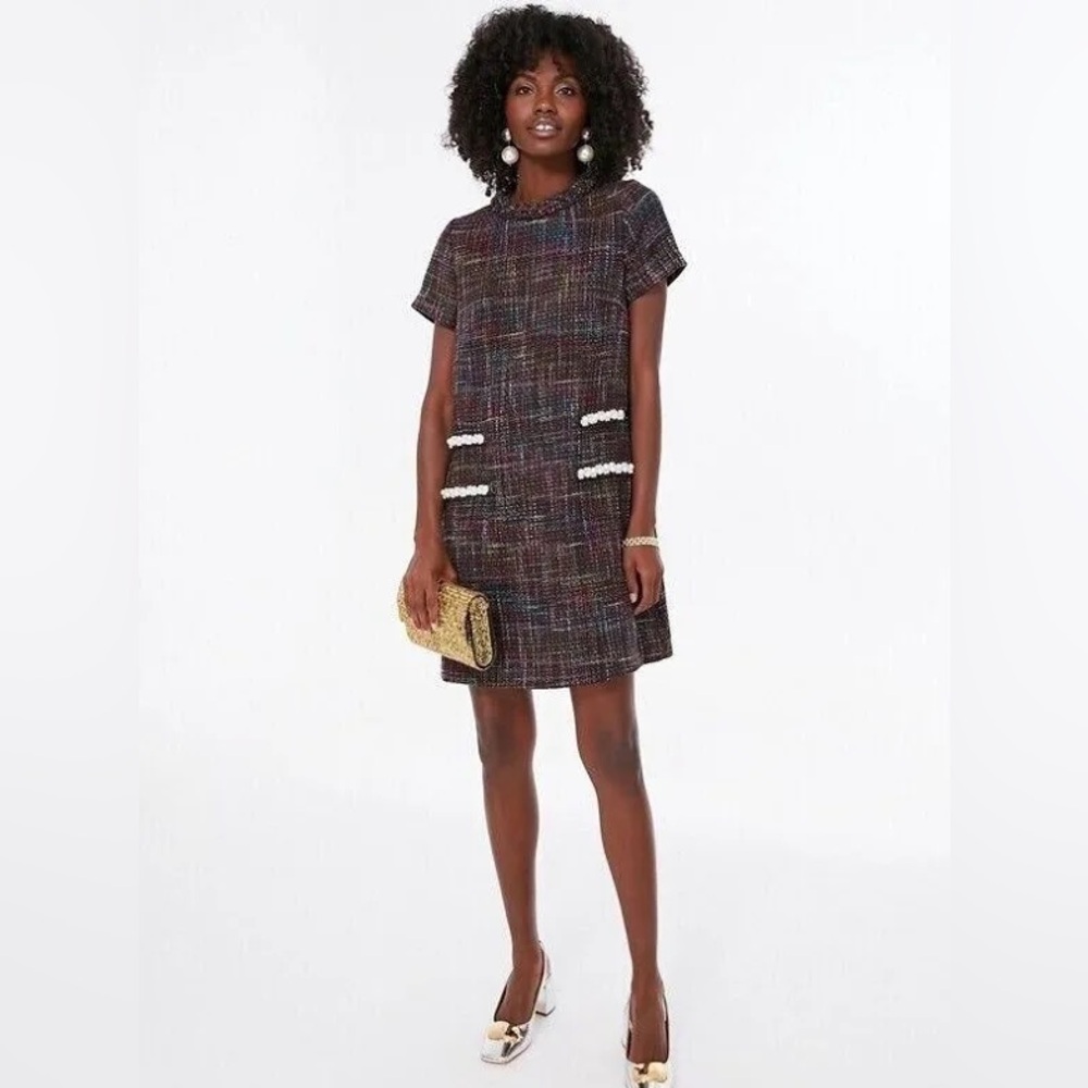 TUCKERNUCK x CAMERON EUBANKS WIMBERLY Jackie Dress Multicolor Gemstone Tweed